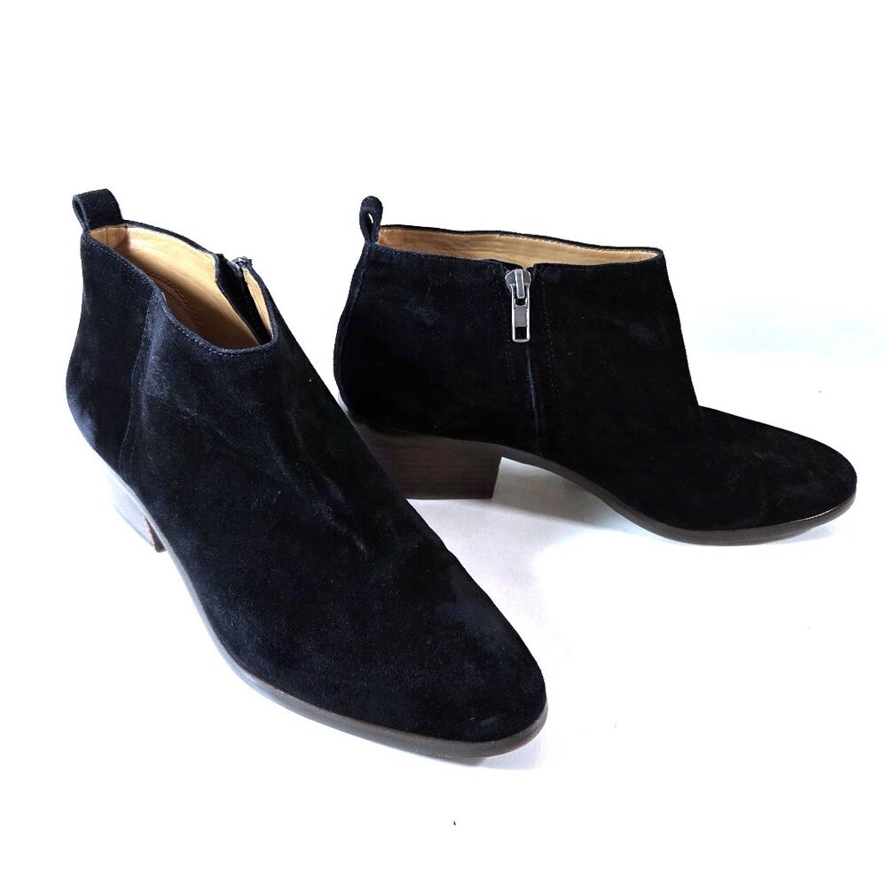 J. Crew Sawyer Black Suede Leather Booties Size 8.5
